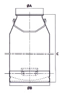 30 Litre Paslanmaz Çelik Süt Güğümü/Bidonu/Kazanı