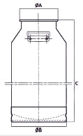 30L ALUMINIUM Can/Bucket/Pail/Churn For Milking Machines