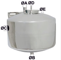 100L Stainless Steel Milk Receiver/Reserve/Buffer Tank With Side Tubes