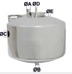 50L Stainless Steel Milk Receiver/Reserve/Buffer Tank With Side Tubes