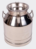 Passan 20L AISI 304 Stainless Steel Milk Can: 0.9mm heavy-duty churn with locking lid, airtight gasket, reinforced base &amp; sturdy handles. FDA-approved hygiene.