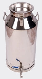 Heavy-duty 40L stainless steel milk can with spigot and airtight lid ensures purity. 304-grade, food-safe milk churn ideal for professional oil or dairy storage.