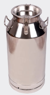Passan 50L AISI 304 Stainless Steel Milk Can: 0.9mm heavy-duty churn with locking lid, airtight gasket, reinforced base &amp; sturdy handles. FDA-approved hygiene.