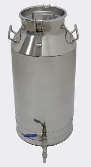 Heavy-duty 50L stainless steel milk can with spigot and airtight lid ensures purity. 304-grade, food-safe milk churn ideal for professional oil or dairy storage.