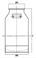 50 Liter Stainless Steel Milk Can/Bucket/Pail/Churn For Milking Machines