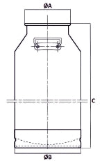 40L ALUMINIUM Can/Bucket/Pail/Churn For Milking Machines