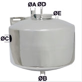 60 Litre Süt Giriş Borulu Paslanmaz Ön Toplama Tankı (Rezerve)