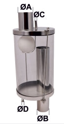 8 Litre Paslanmaz Çelik Cam Fanus/Süt Stopu 