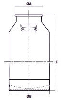 40 Litre Paslanmaz Süt Güğümü/Kazanı/Bidonu (Sağım Makineleri İçin)