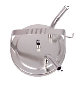 Stainless Steel Fixed Milking Lid: Durable milk bucket lid for milking machines with a step-locking lama sheet system for secure, hygienic dairy milking.